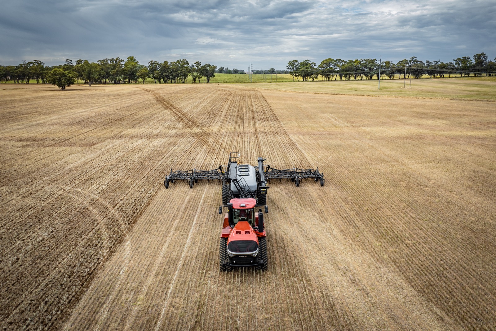 Case IH Steiger Quadtrac and Speedtiller from the air