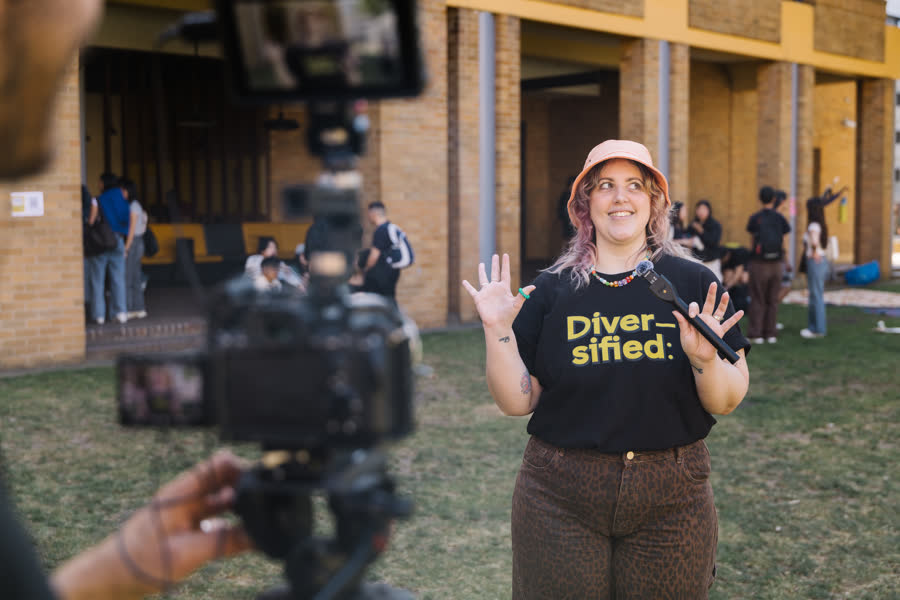 Filming at the UNSW Diversity Festival